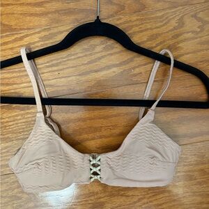 NWT Aerie Jacquard Knot Front Scoop Bikini Top